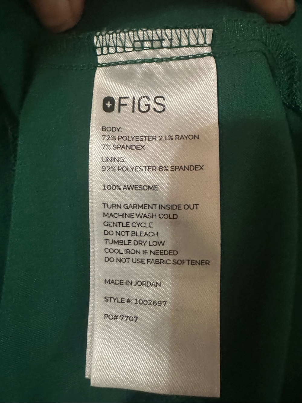 Women’s, Hunter Green, Montex - Mock Neck Scrub Top -S- - Picture 4 of 4